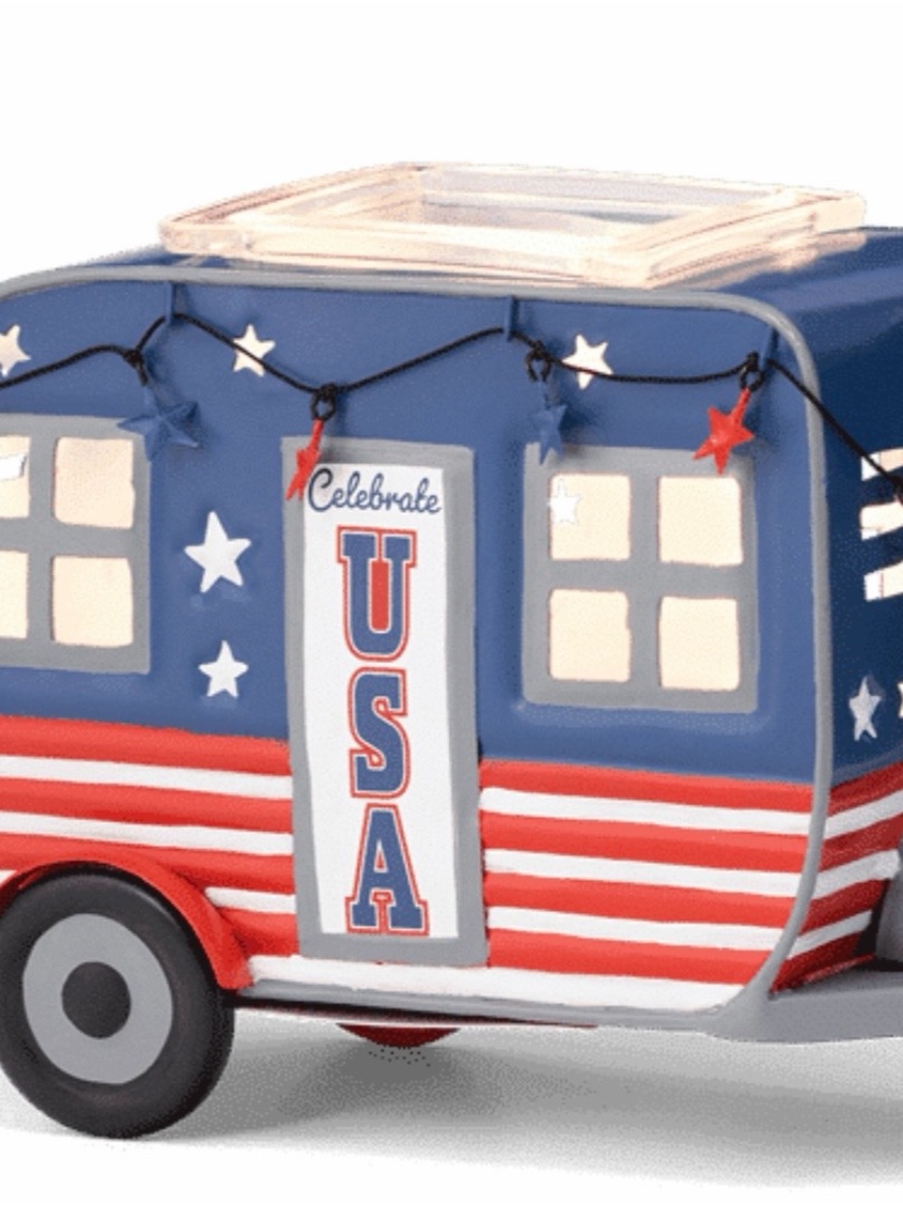 Scentsy Patriotic Camper Decoration - Blue, Red, White